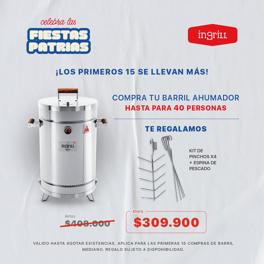 COMBO Barril Ahumador Basik Mediano
